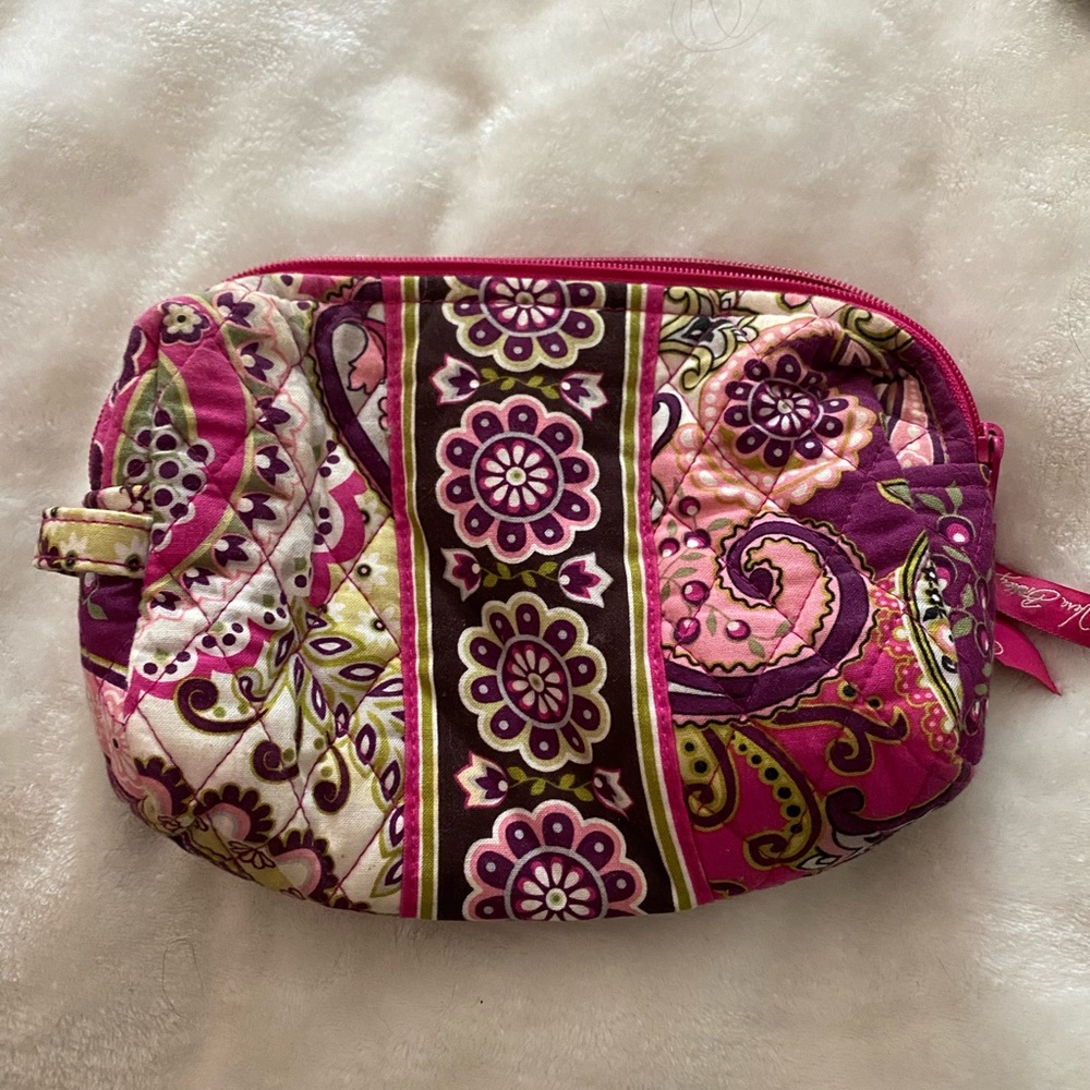 Vera Bradley Very Berry Paisley Lined Cosmetic Bag